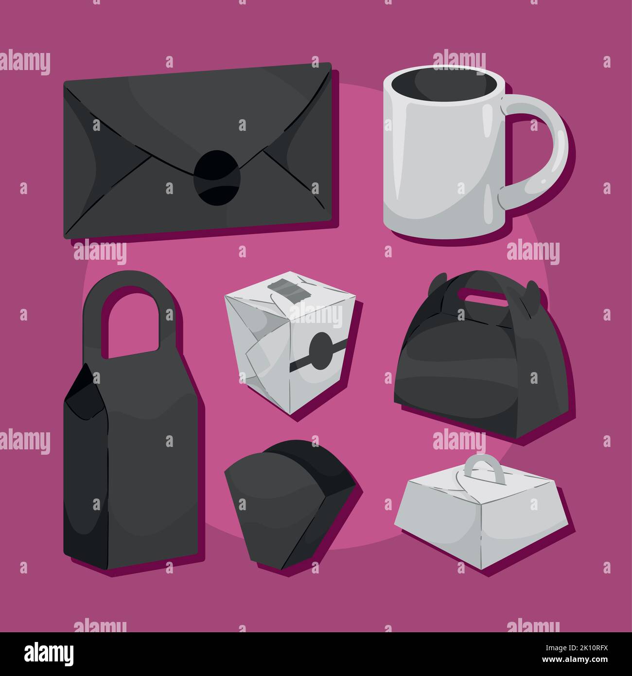icons set mockup packages Stock Vector Image & Art - Alamy