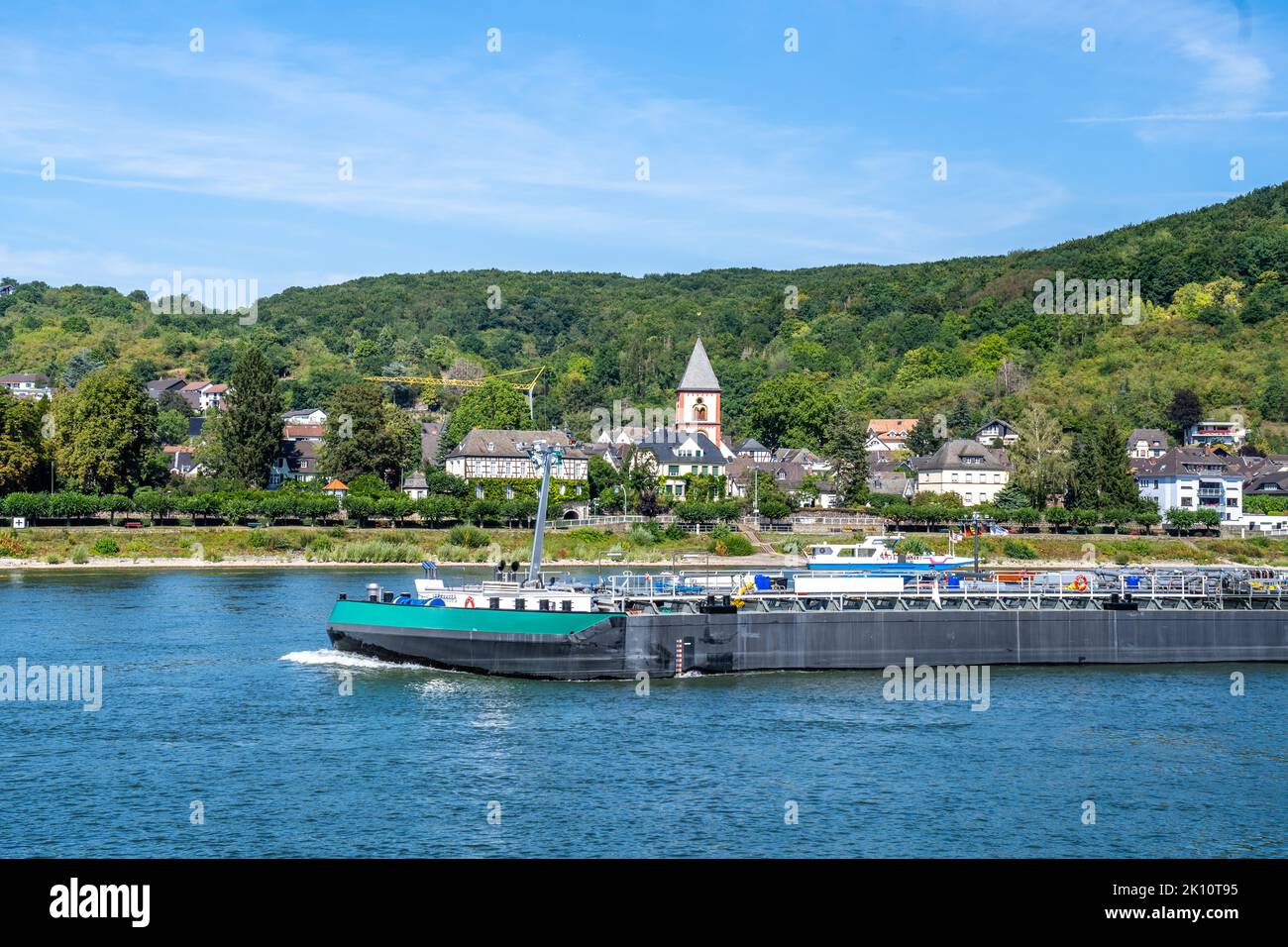 View to Erpel from Remagen, Rhine Valley, Germany Stock Photo