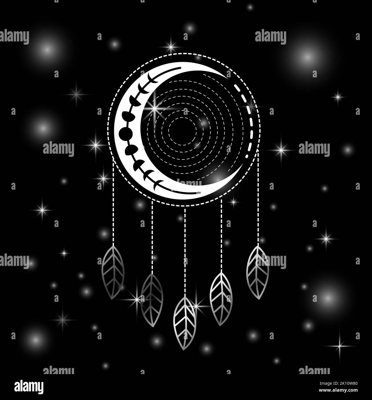 Dreamcatcher art Black and White Stock Photos & Images - Alamy