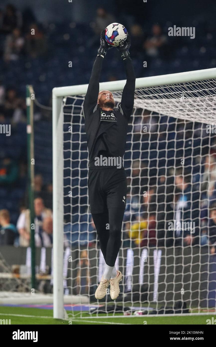 Dave Button #1 of West Bromwich Albion during the pre-game warm up ahead of the Sky Bet Championship match West Bromwich Albion vs Birmingham City at The Hawthorns, West Bromwich, United Kingdom, 14th September 2022  (Photo by Gareth Evans/News Images) Stock Photo