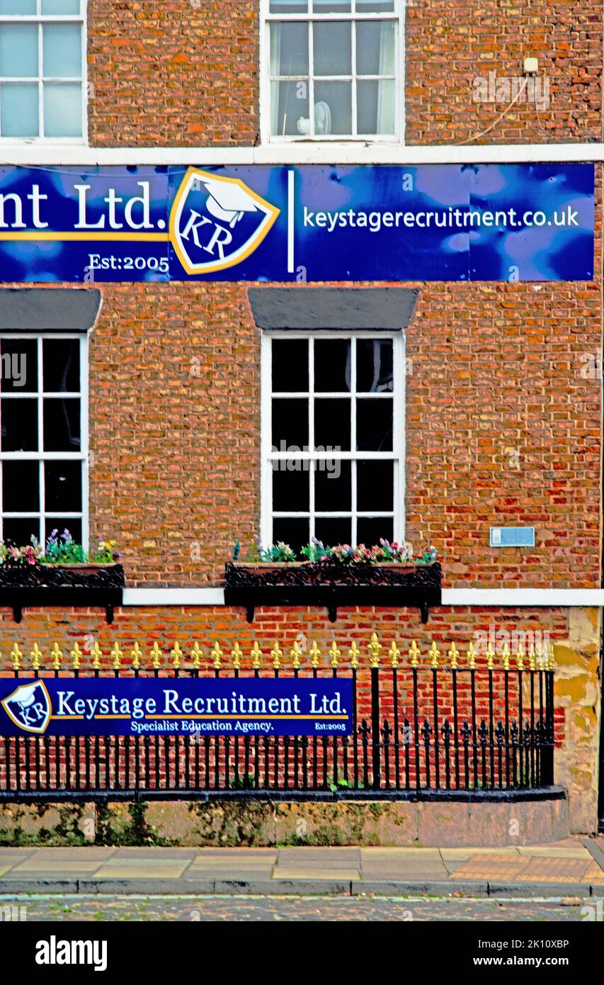 Keystage Recruitment Ltd, High Street, Yarm on Tees, North Riding Yorkshire Stock Photo