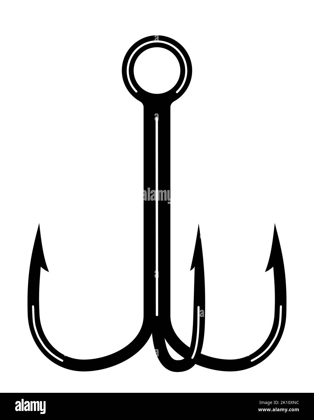 A treble hook Black and White Stock Photos & Images - Alamy