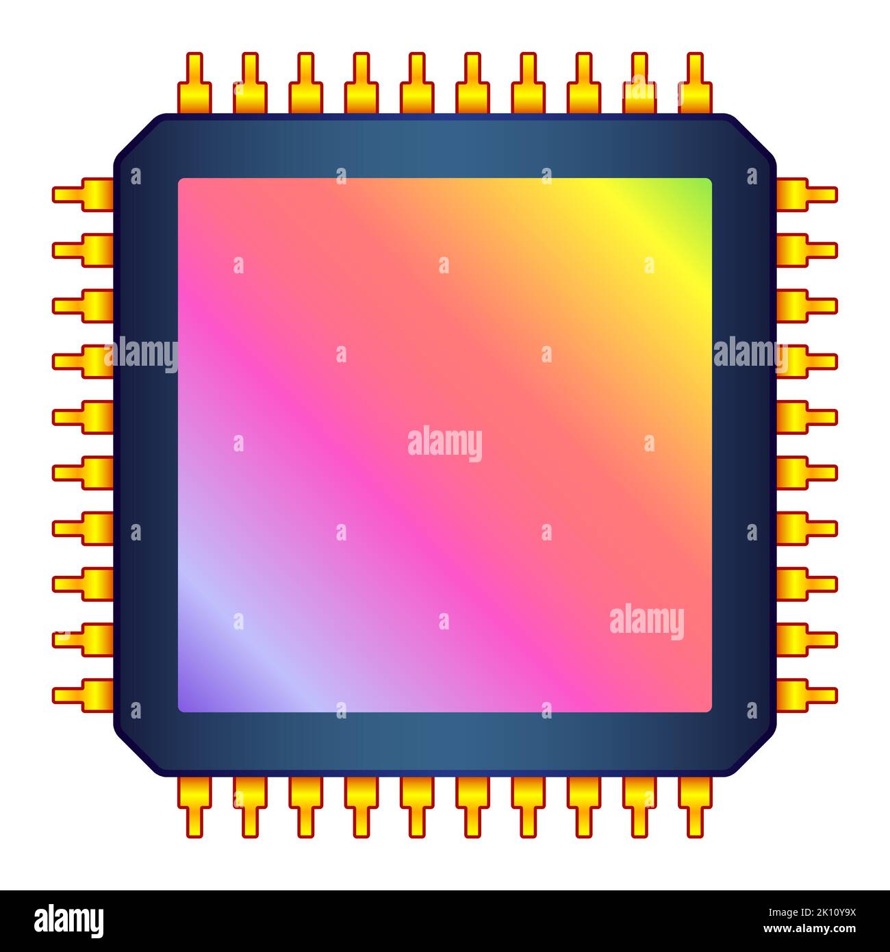 Illustration of abstract integrated circuit unit Stock Vector Image