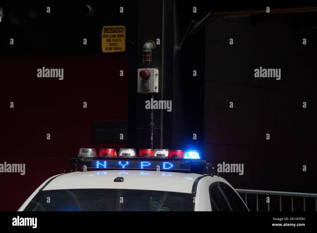 New York City Manhattan Police Siren Detail Close Up Stock Photo - Alamy