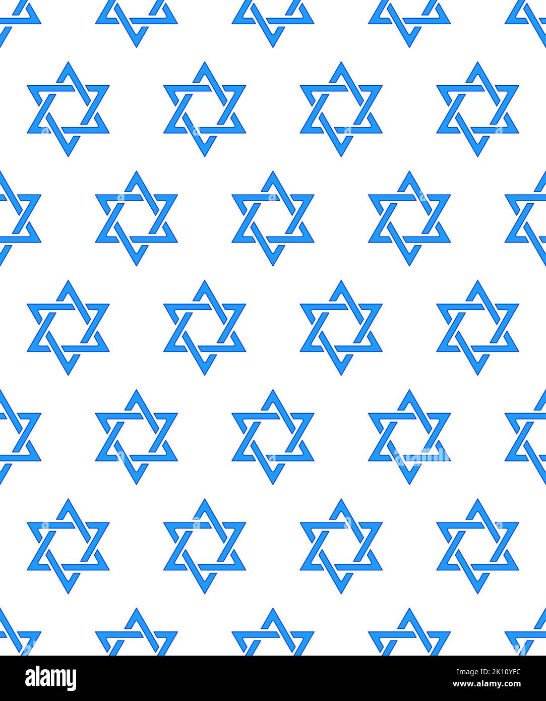Seamless pattern of an abstract Star of David symbols Stock Vector