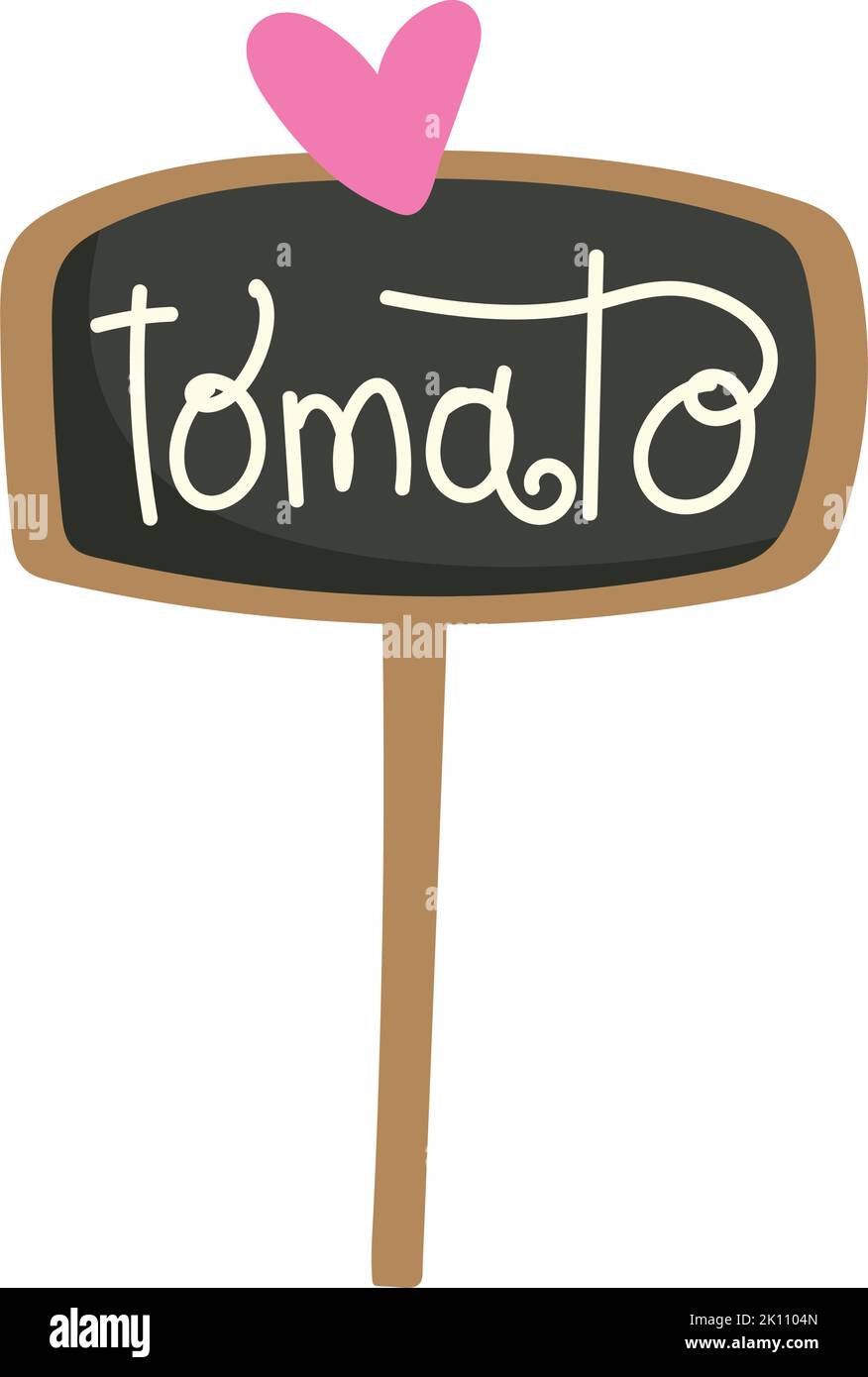 gardening placard tomato Stock Vector