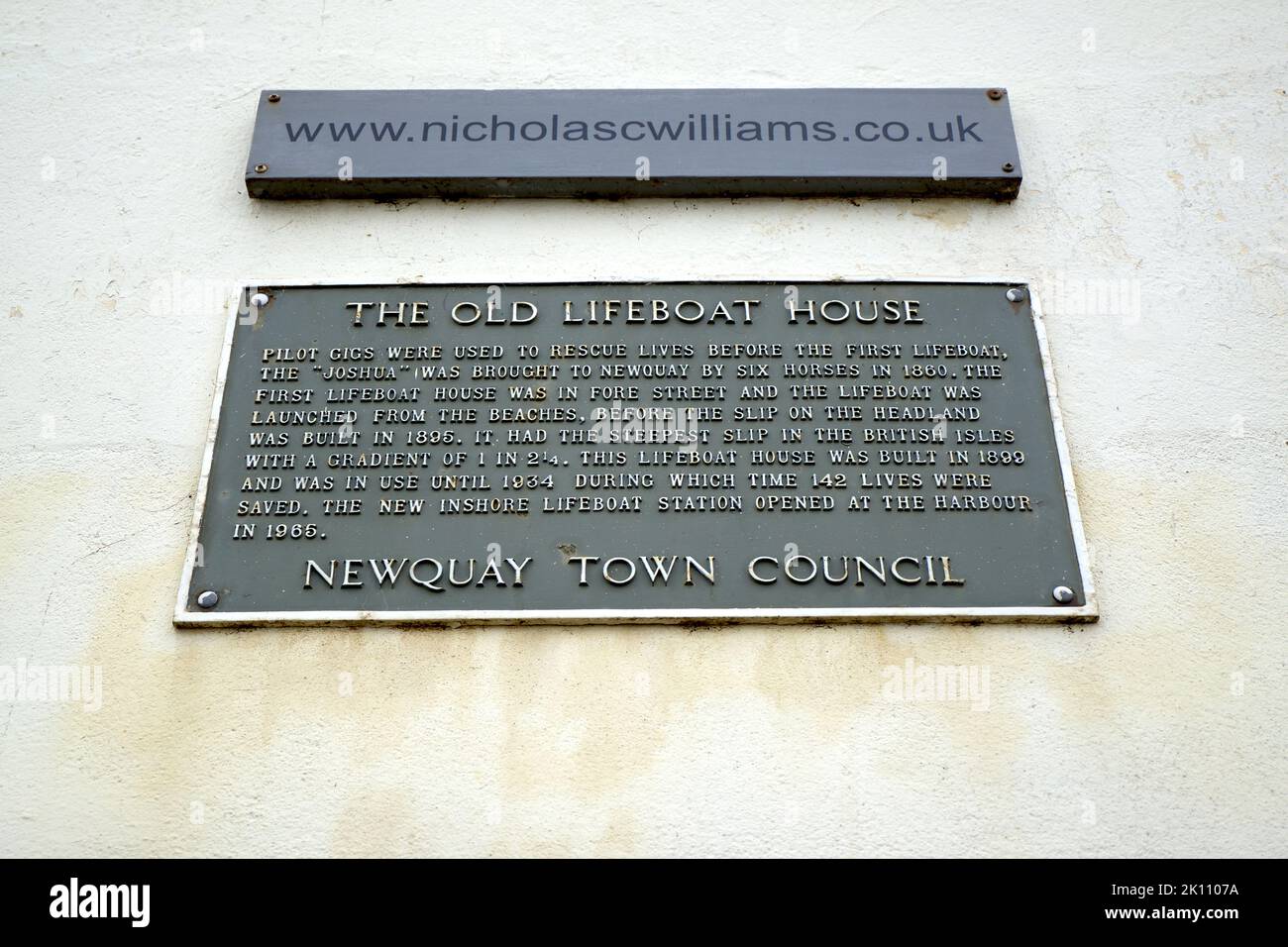 Newquay Cornwall UK 09 13 2022 the old lifeboat station 1899-1935 with the steepest  slip in the British Isles Stock Photo