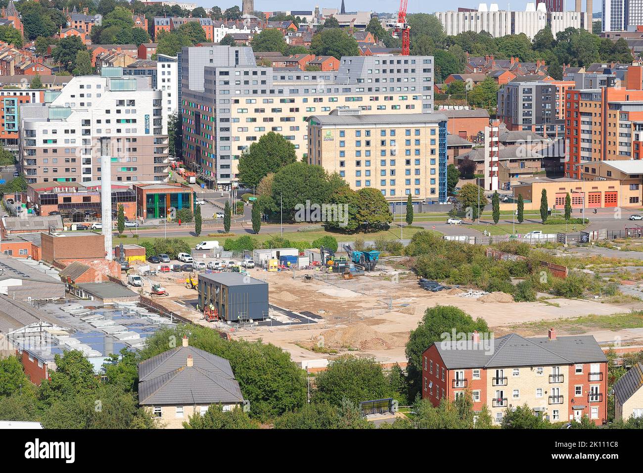 Temporary shelters to homeless people, have been built on