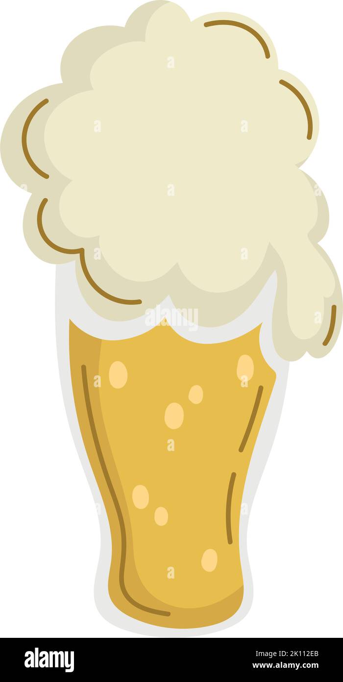 beer with foam icon isolated Stock Vector
