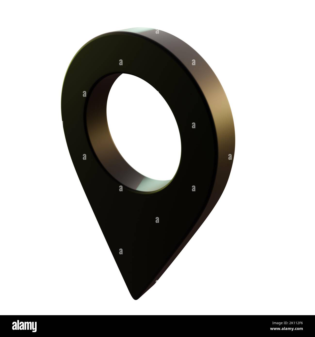 Black new location marker. Black point. 3d render Stock Photo - Alamy