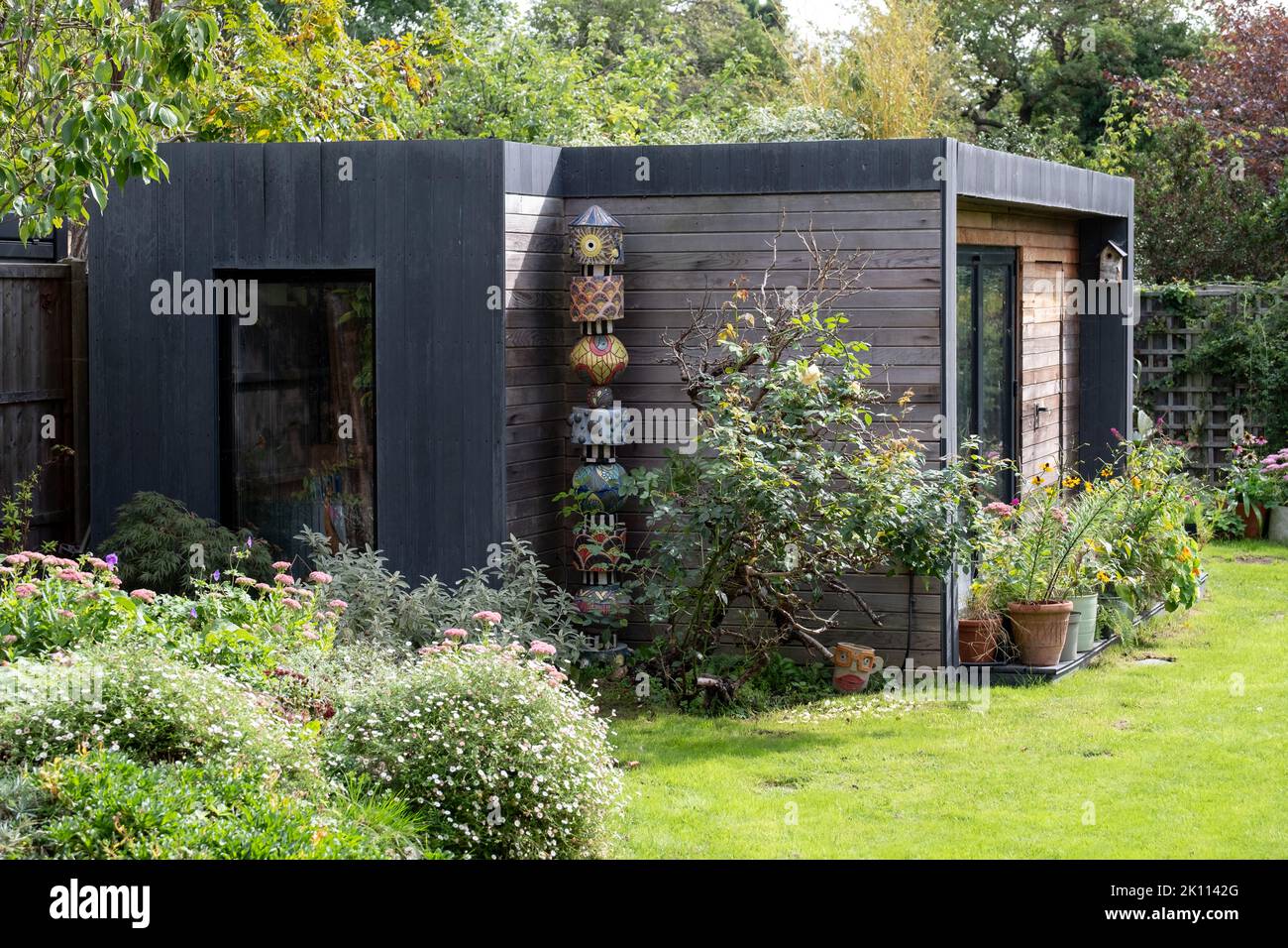Suburban garden in Pinner, Middlesex, with sustainable eco friendly ...