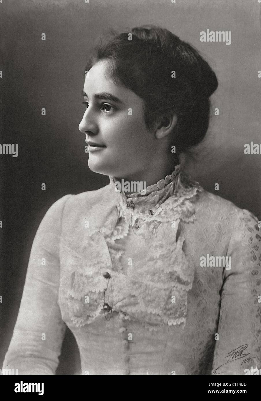 Portrait of Mina Miller Edison 1885 Stock Photo