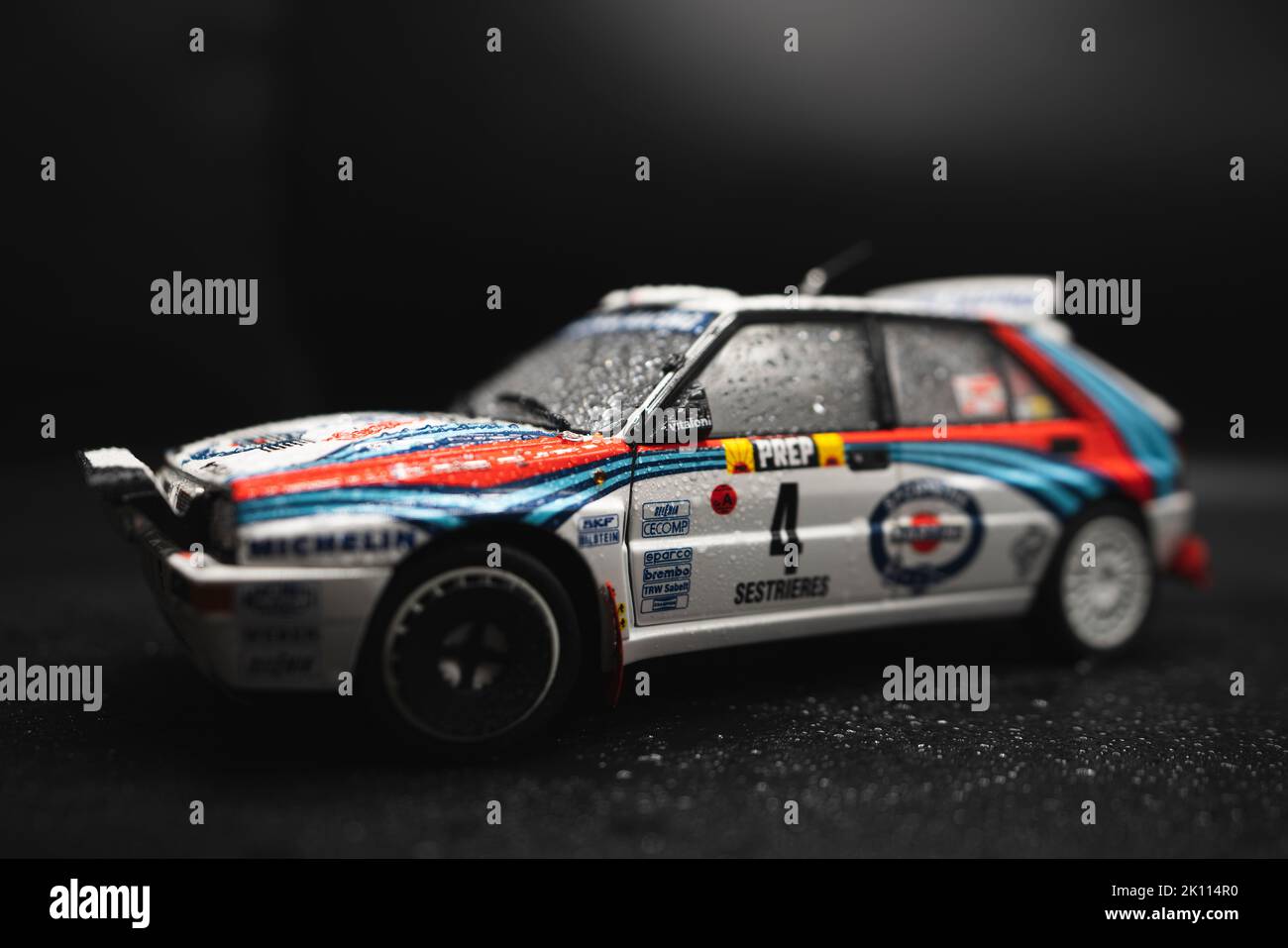 LANCIA – DELTA HF INTEGRALE EVOLUZIONE MARTINI (night version) N 4D.AURIOL – B.OCCELLI Stock Photo
