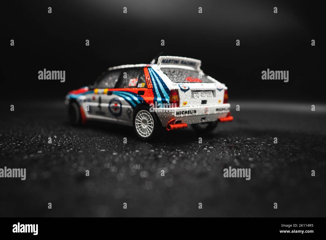 LANCIA – DELTA HF INTEGRALE EVOLUZIONE MARTINI (night version) N 4D.AURIOL – B.OCCELLI Stock Photo