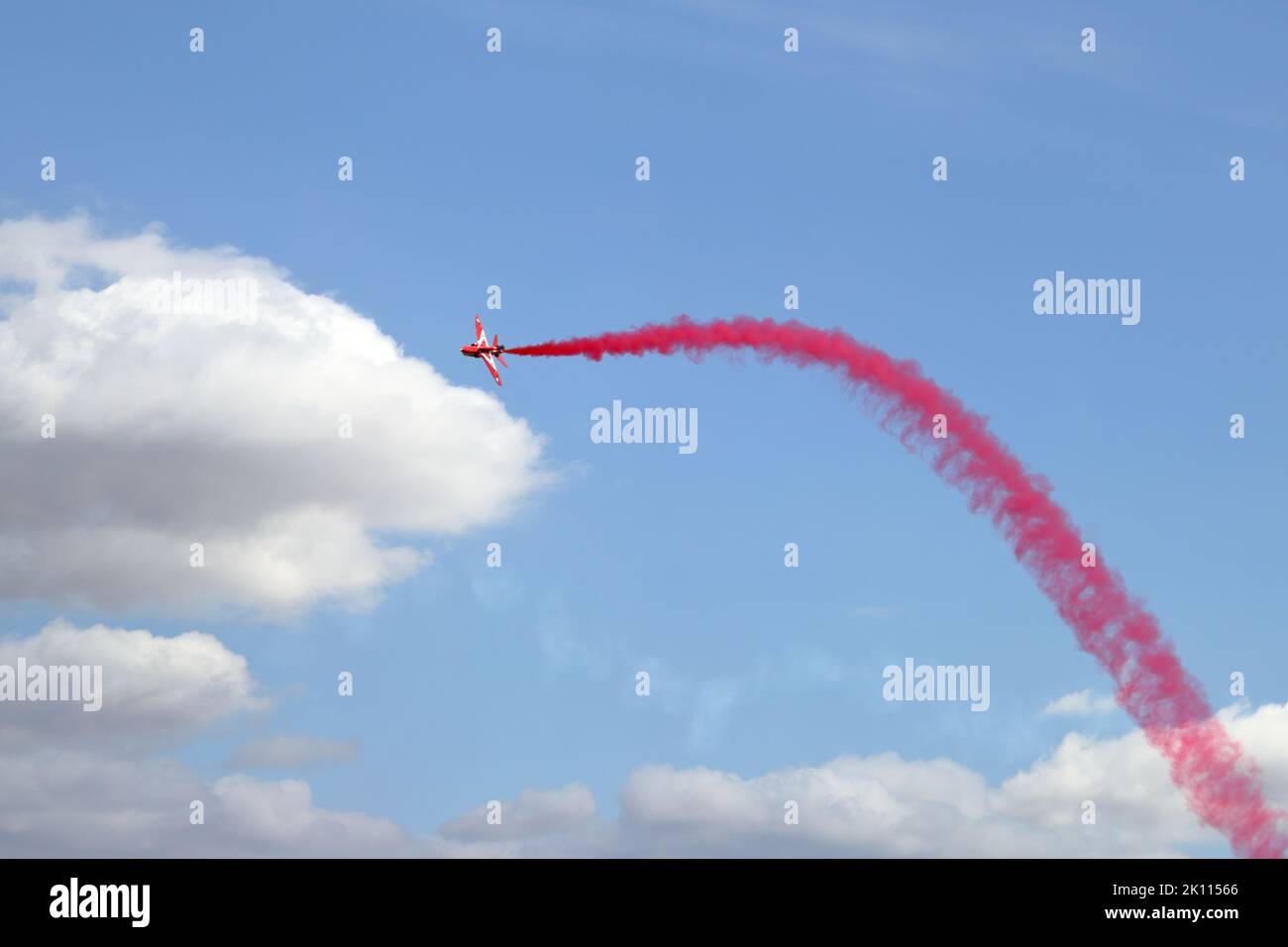 Kempsford, UK - July 15,  2022: RAF aerobatic team Red Arrows air show performance Stock Photo