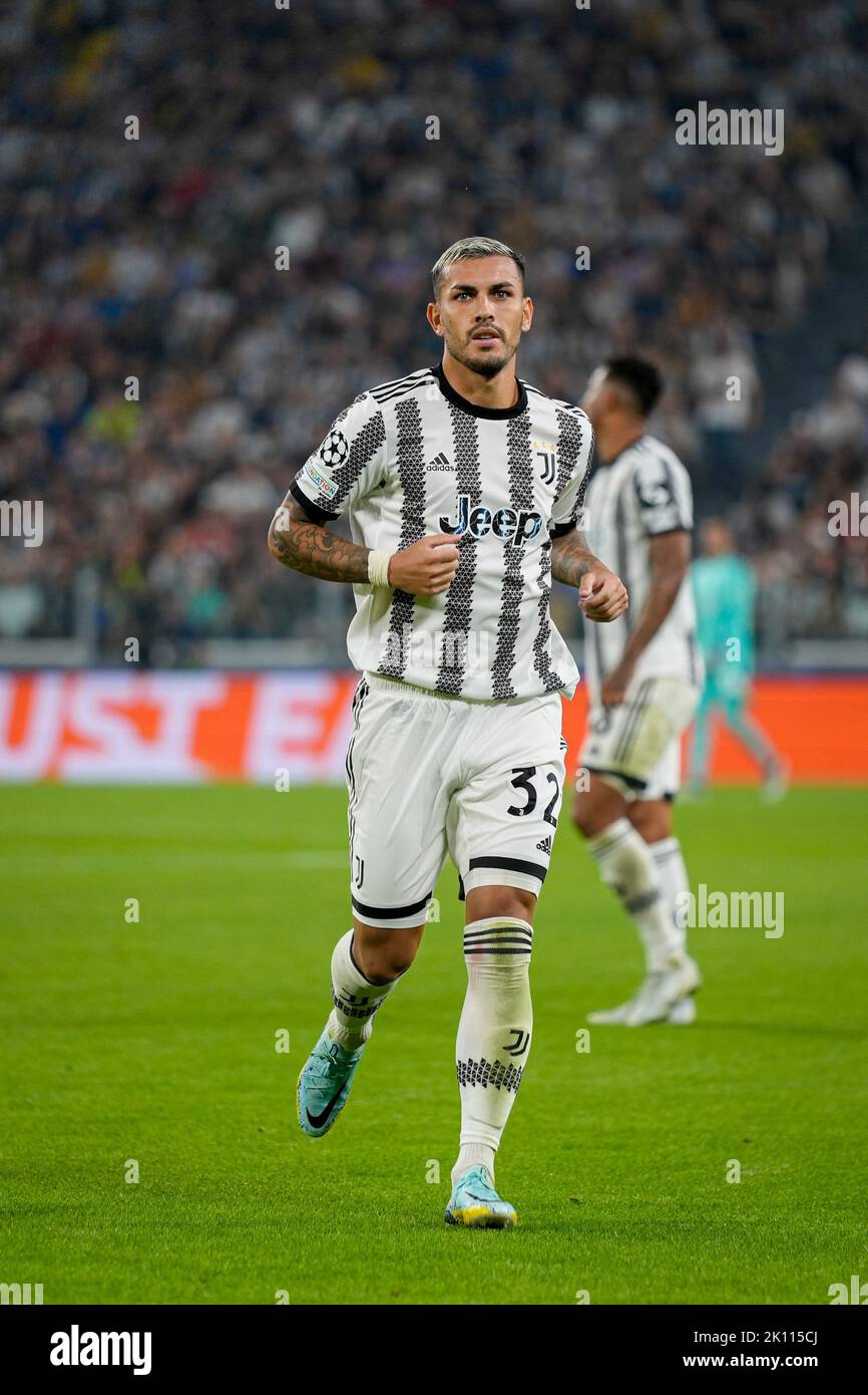 Champions League 2022/2023. Juventus Vs Benfica. Allianz Stadium In the photo Leandro Paredes