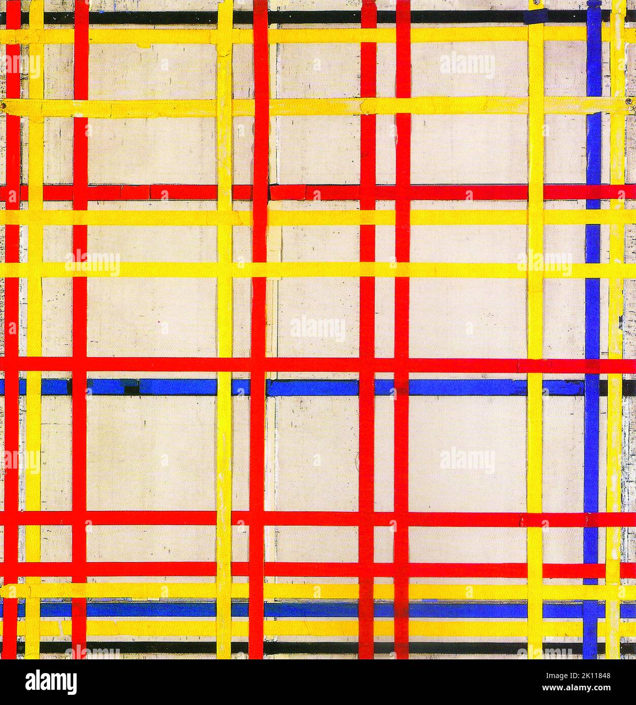 Piet Mondrian. New York City 1 (inacabado), 1941. Óleo e tiras de papel pintadas sobre tela, 1,19 × 1,15 m. CRÉDITO:  Dusseldórfia, Kunstsammlung  Nordrhein Stock Photo