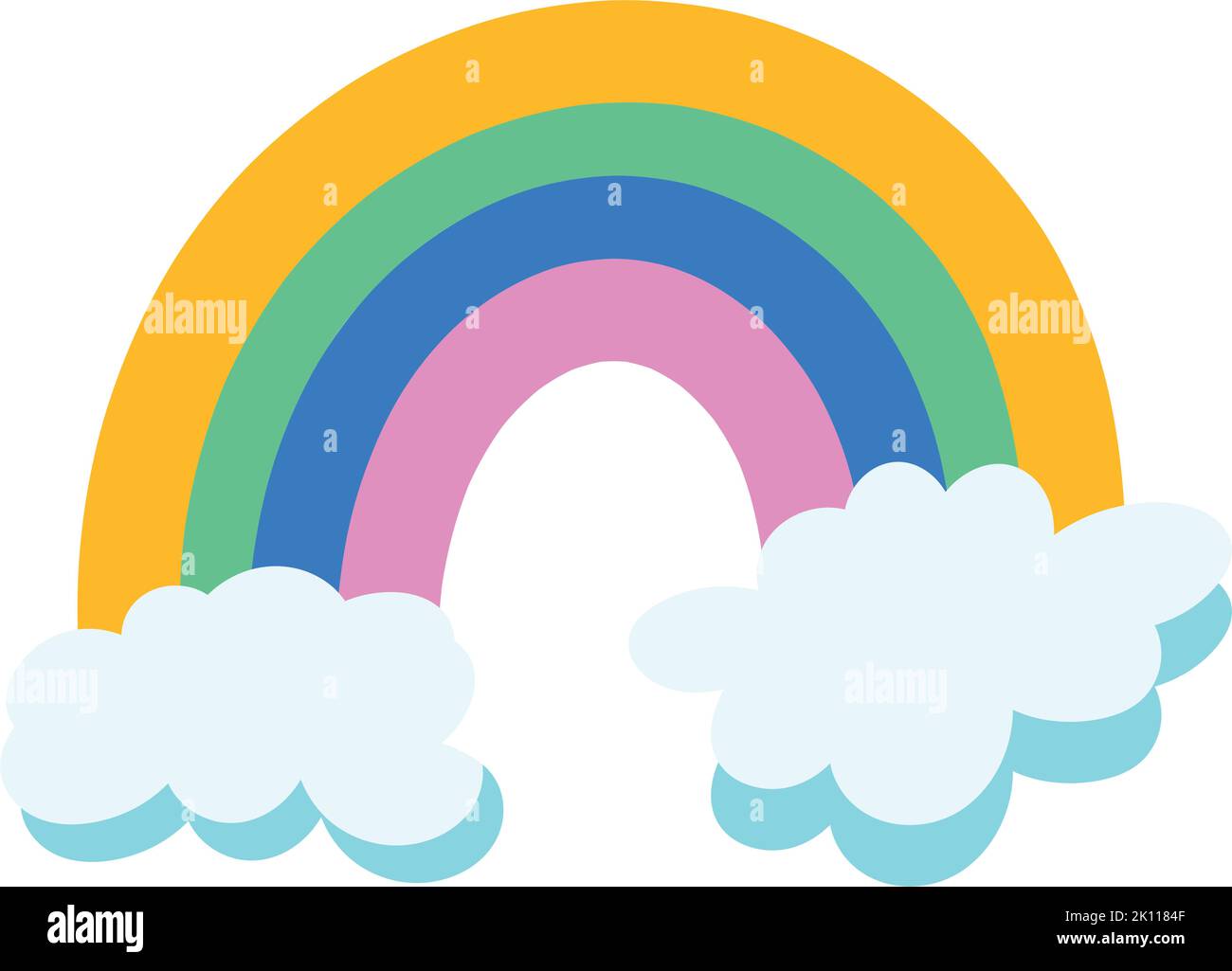 rainbow and clouds Stock Vector Image & Art - Alamy