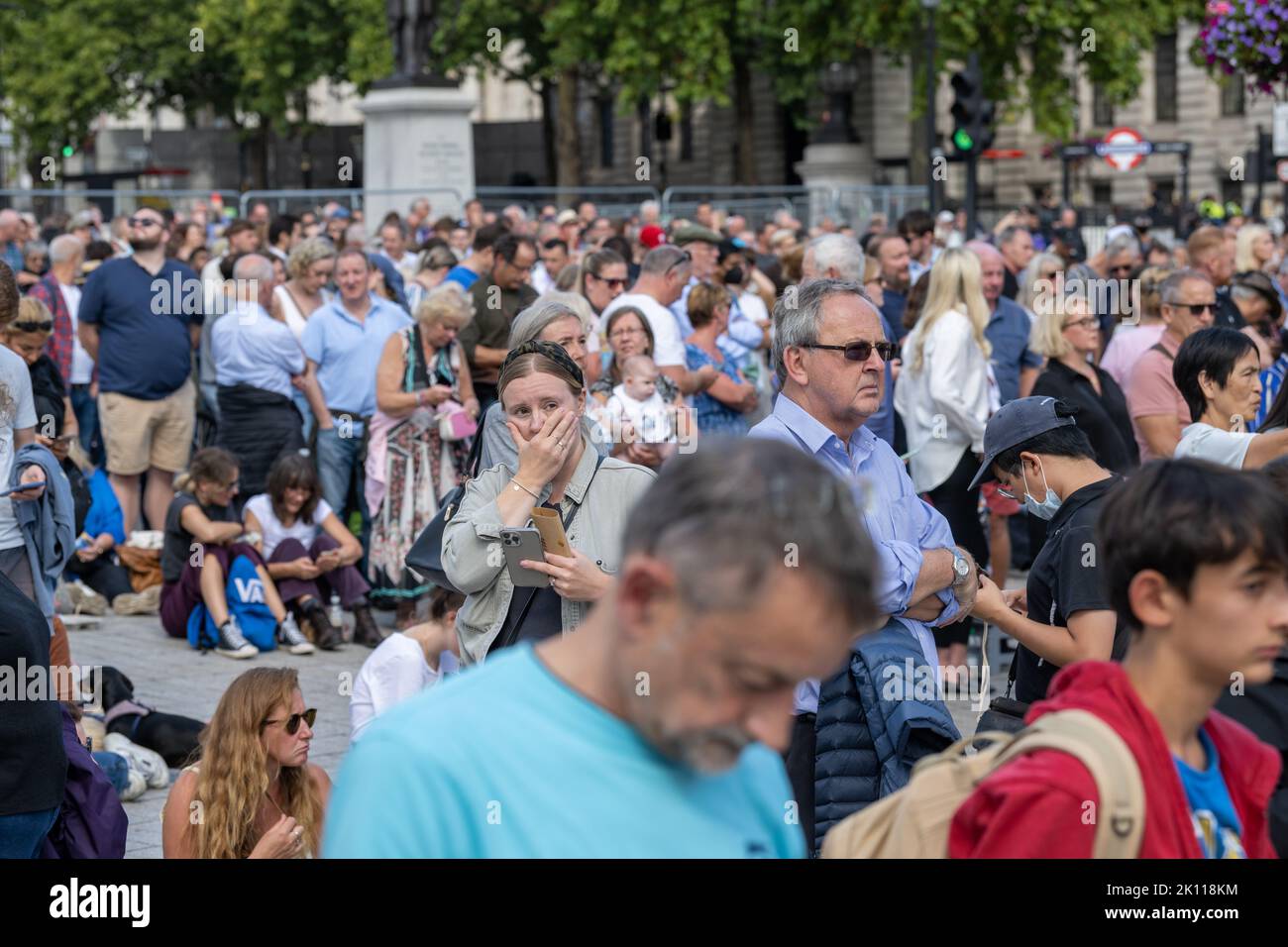 London, UK. 14th Sep, 2022. Vast crowds gathered around Trafalgar Square and surrounds in a vain attempt to see the procession of the coffin of HM The Queen Credit: Ian Davidson/Alamy Live News Stock Photo