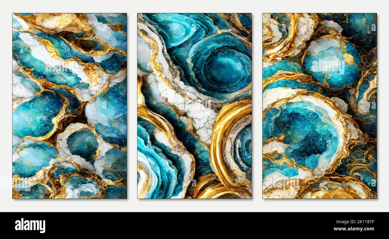 3d wallpaper for wall frame. resin geode and abstract art, functional