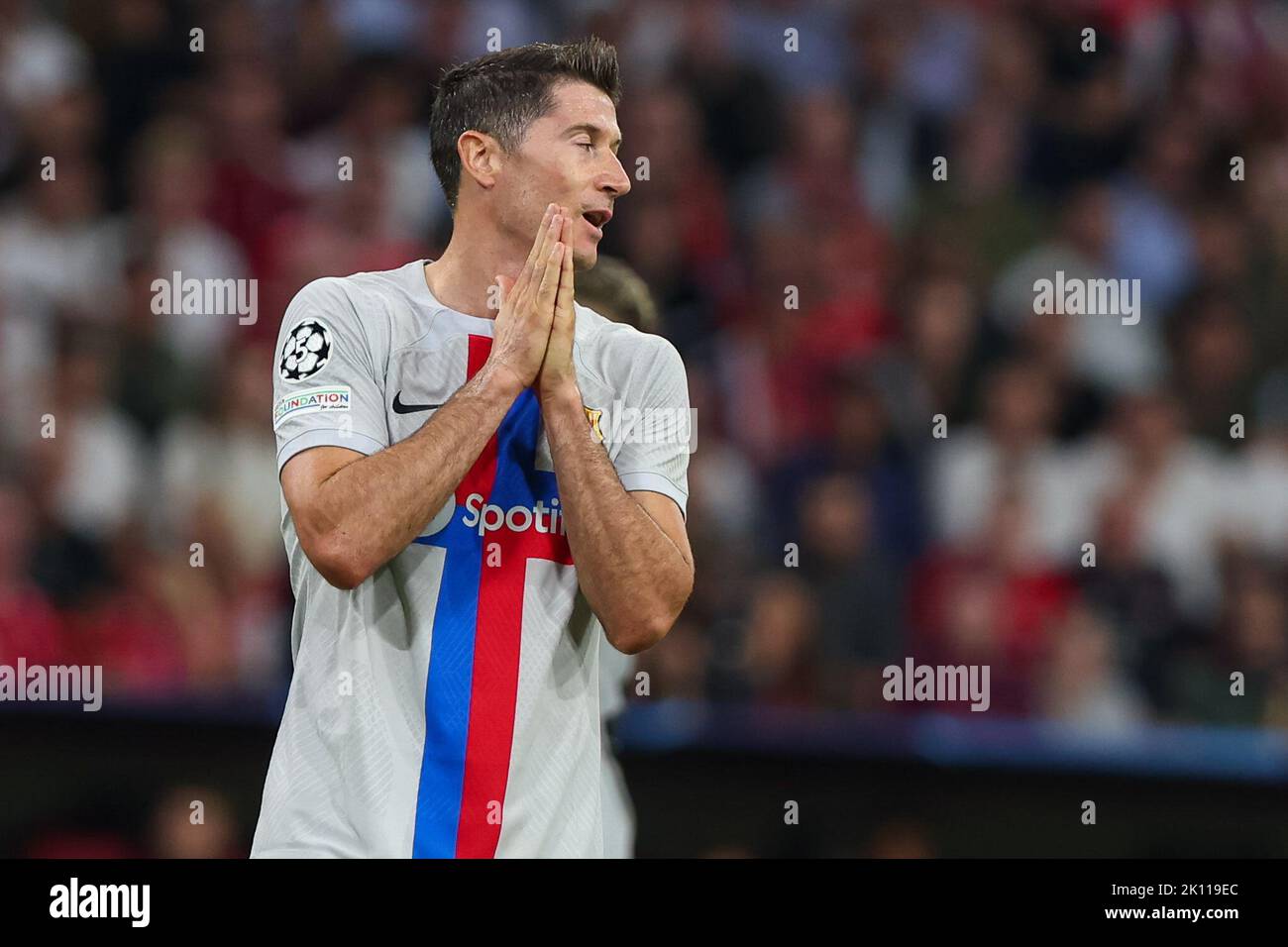 Robert Lewandowski of FC Barcelona during the UEFA Champions League
