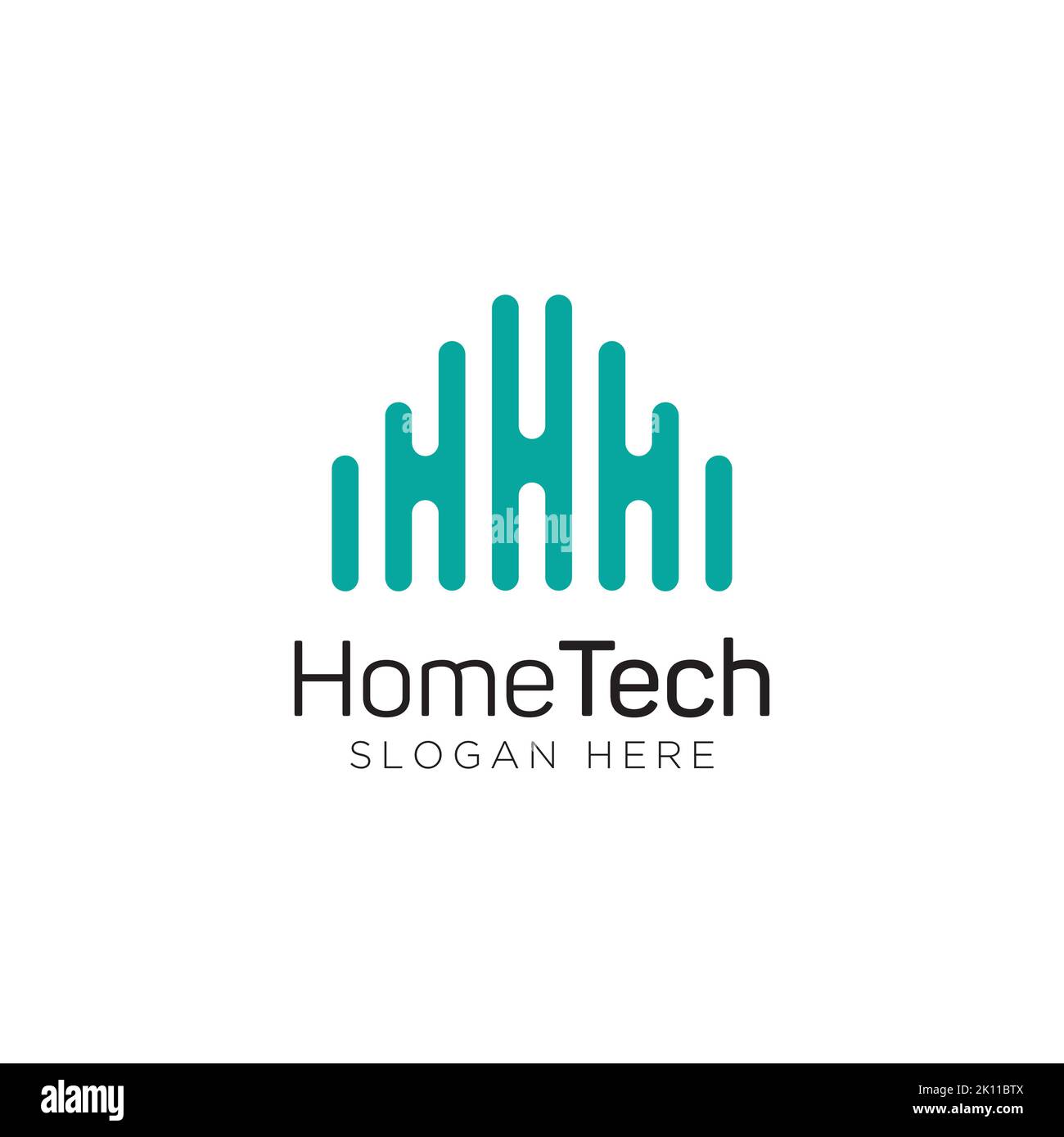 modern smart home icon. Creative tech house logo design template Stock Vector