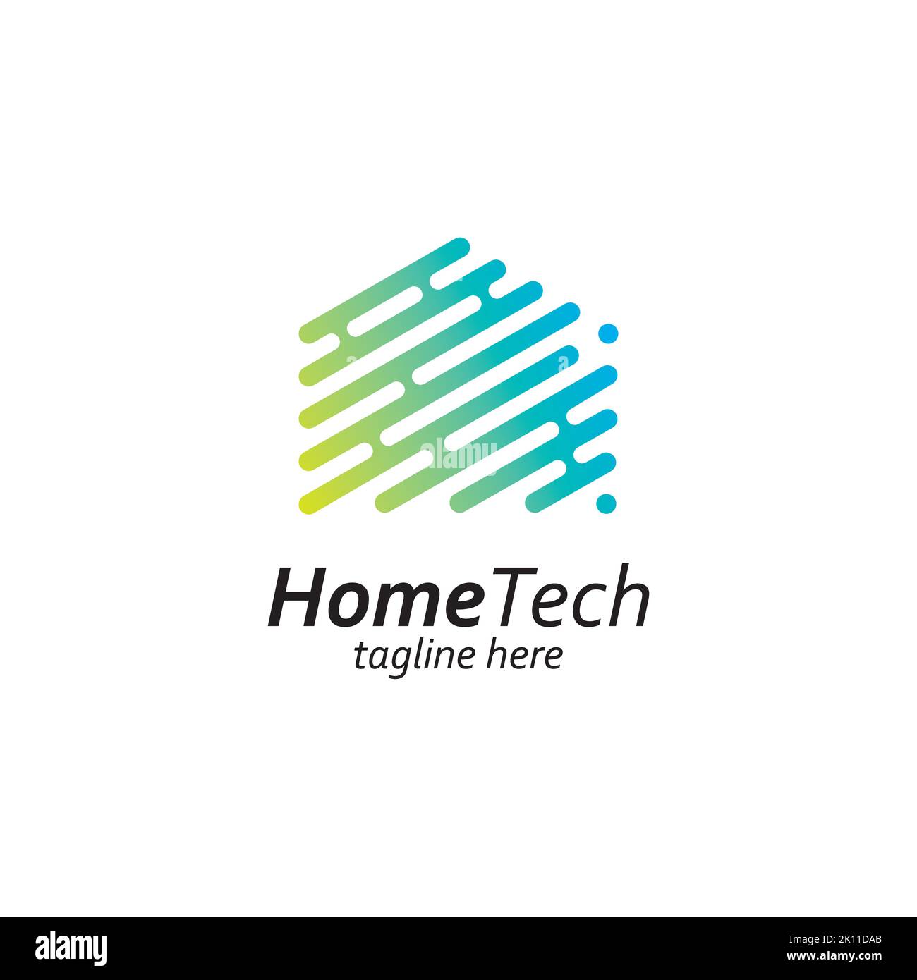 modern smart home icon. Creative tech house logo design template Stock Vector