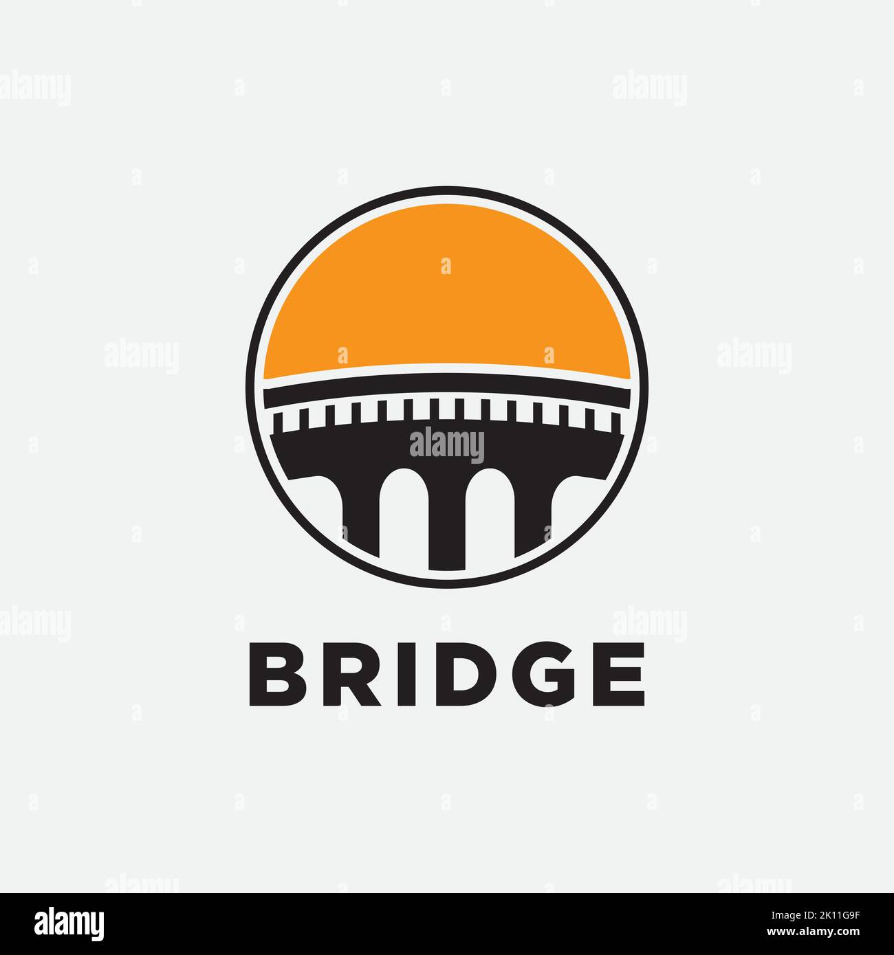 Bridge symbol logo design Vector inspiration. Creative bridge logo Stock Vector