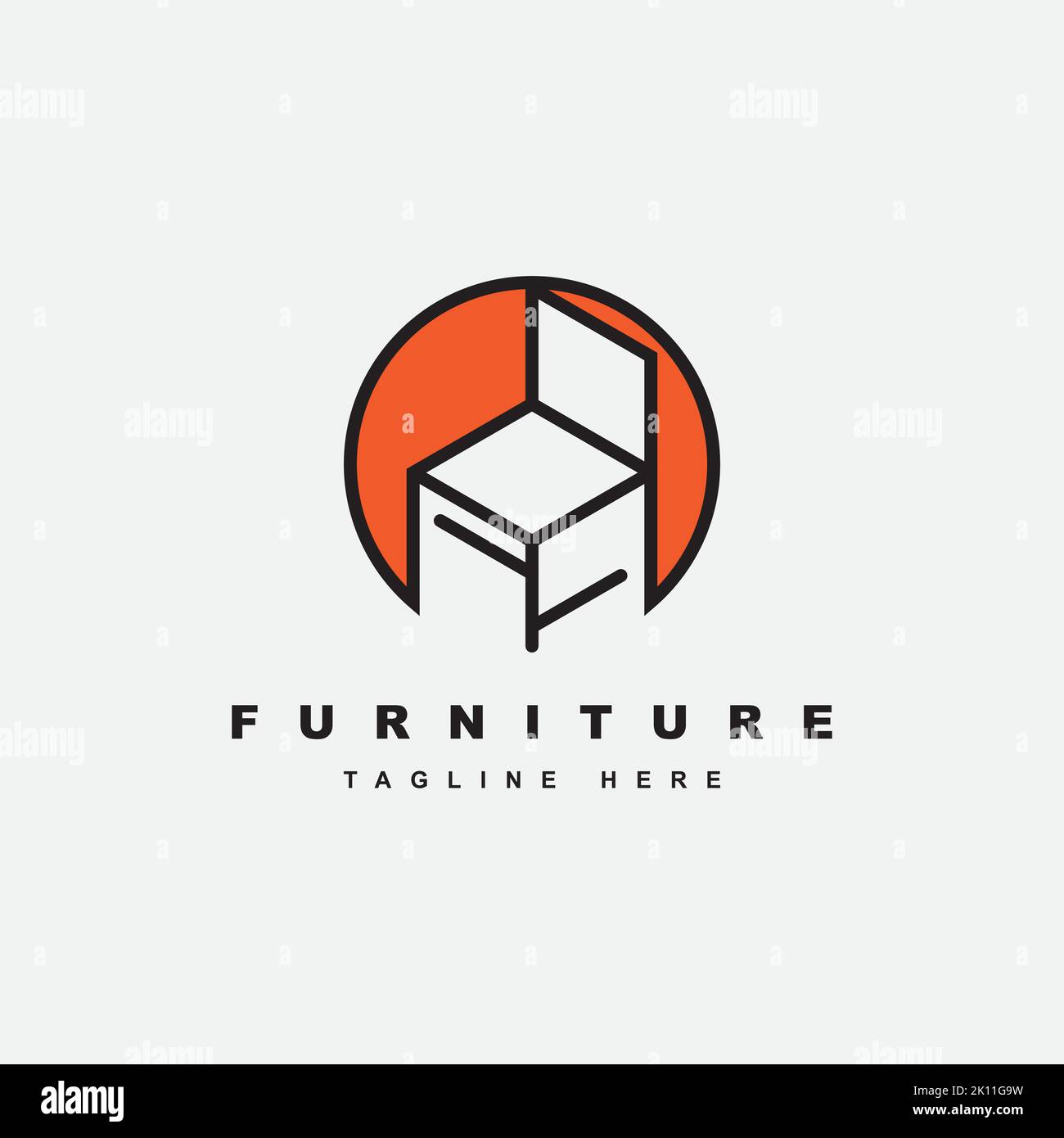 furniture logo design. Symbol and icon of chairs, sofas, tables, and ...