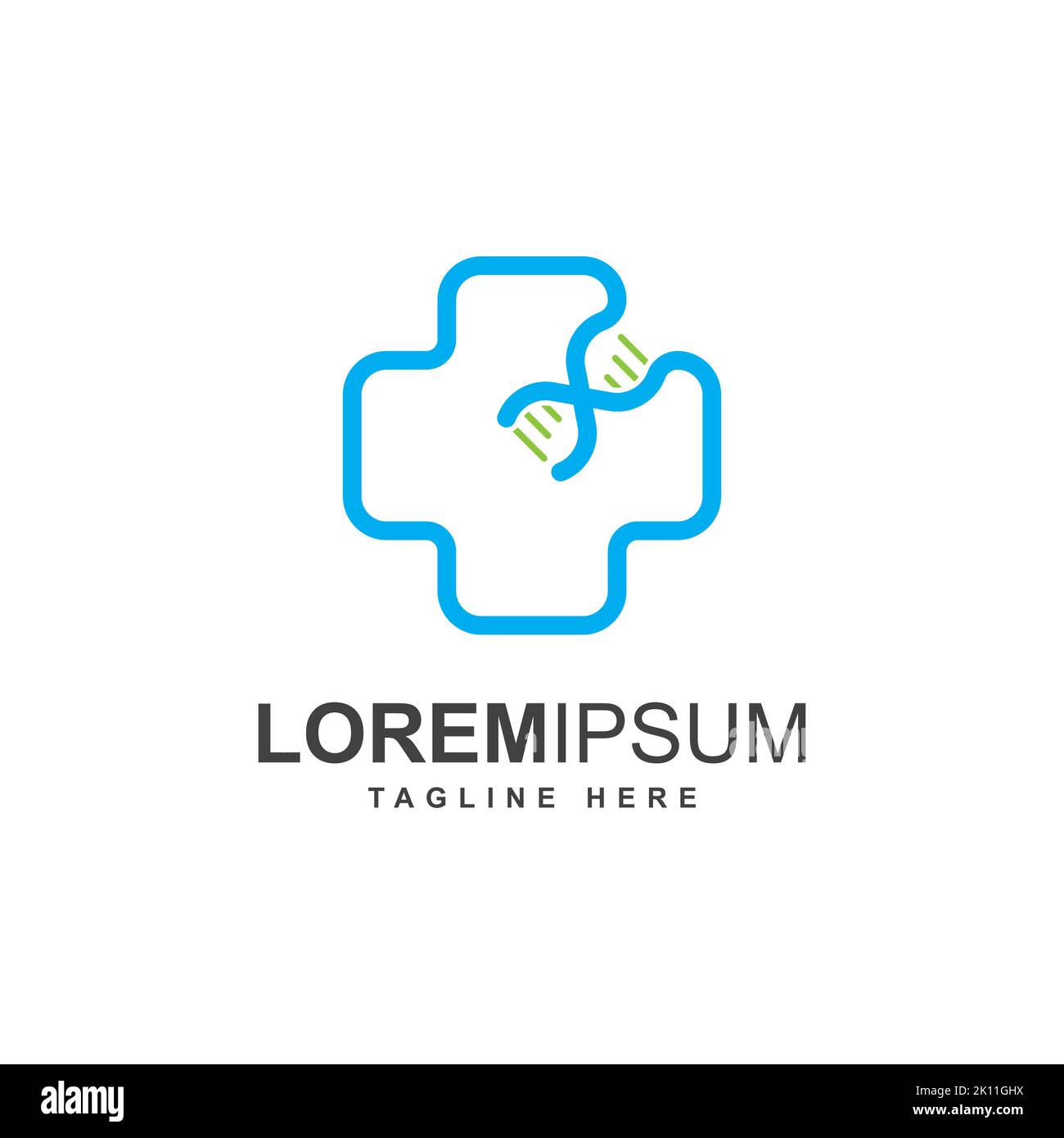 Cross with symbol logo design vector template. Healthcare