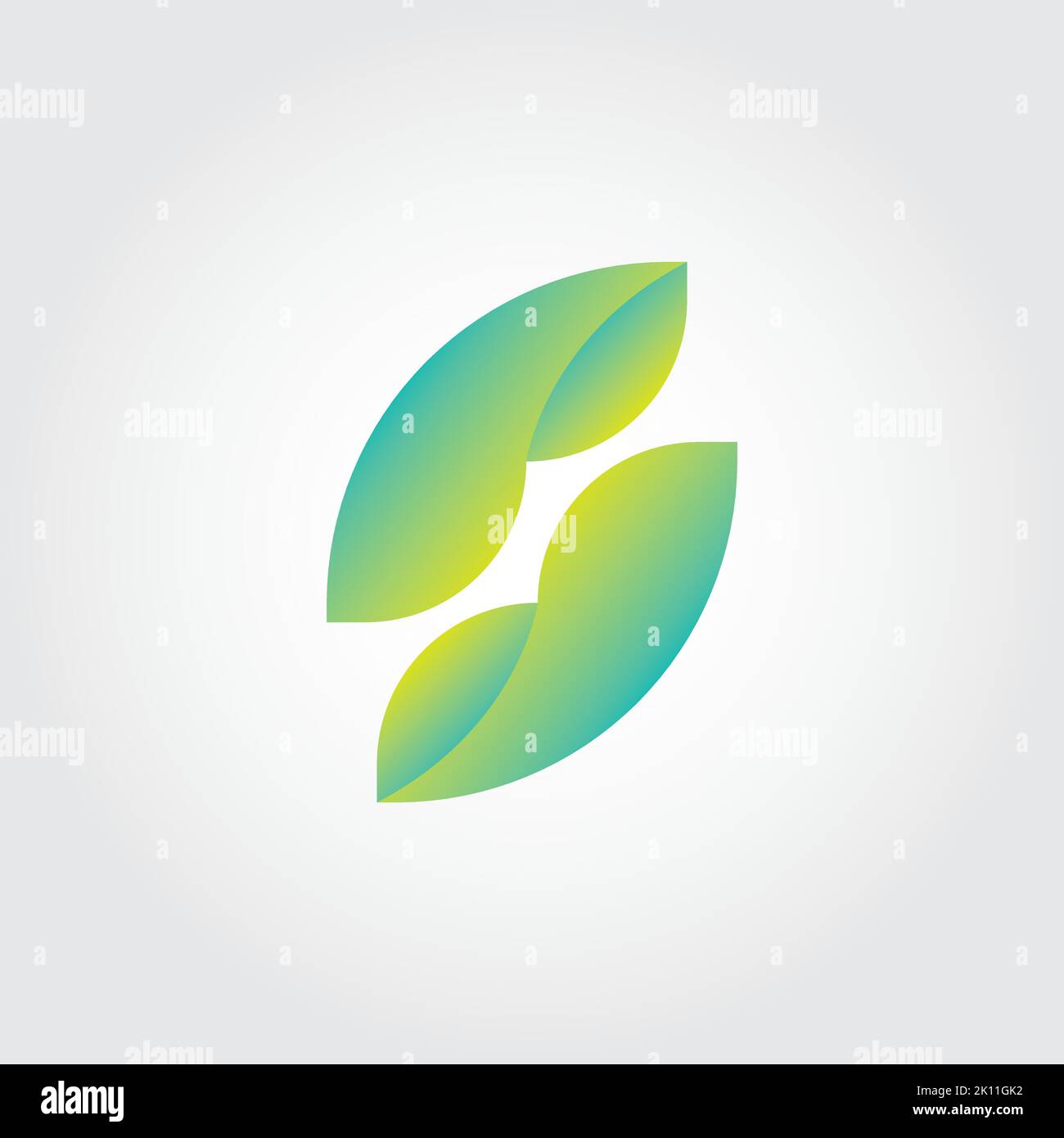 Abstract letter S logo inspiration. letter S with leaf shape logo design Stock Vector