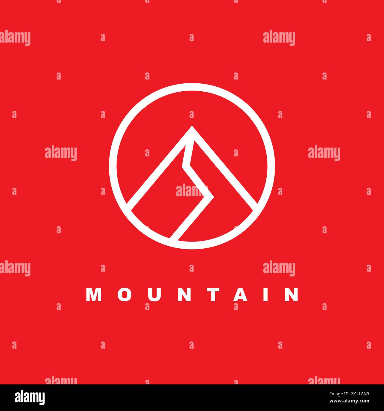 Mountain logo design template. creative stones icon vector. Mountain logo inspiration Stock Vector
