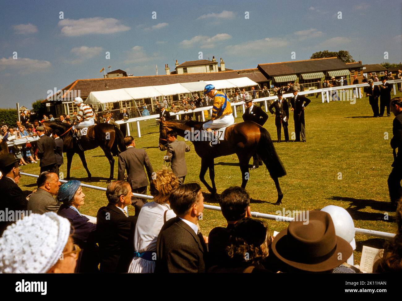 English Derby, Epsom Downs Racecourse, Epsom, Surrey, England, UK, Toni Frissell Collection, June 3, 1959 Stock Photo