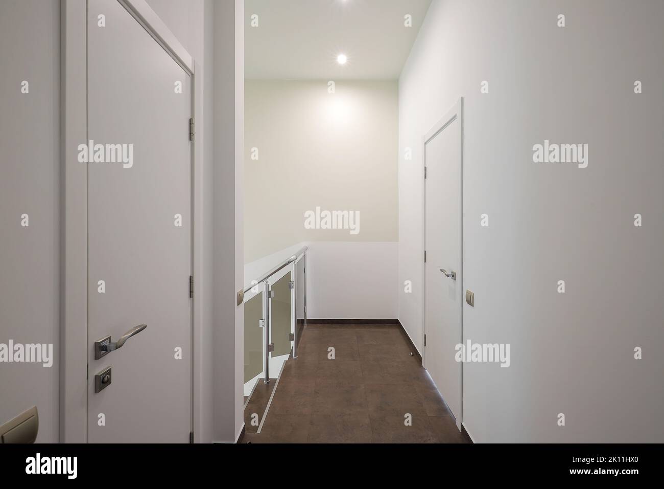 White interior doors inside the house Stock Photo Alamy