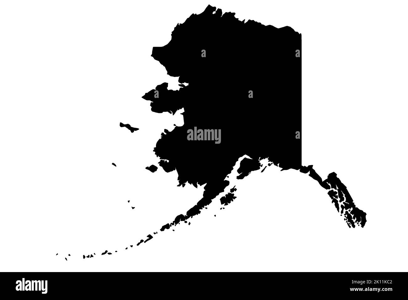 Alaska map isolated on white background, 3d rendering Stock Photo Alamy