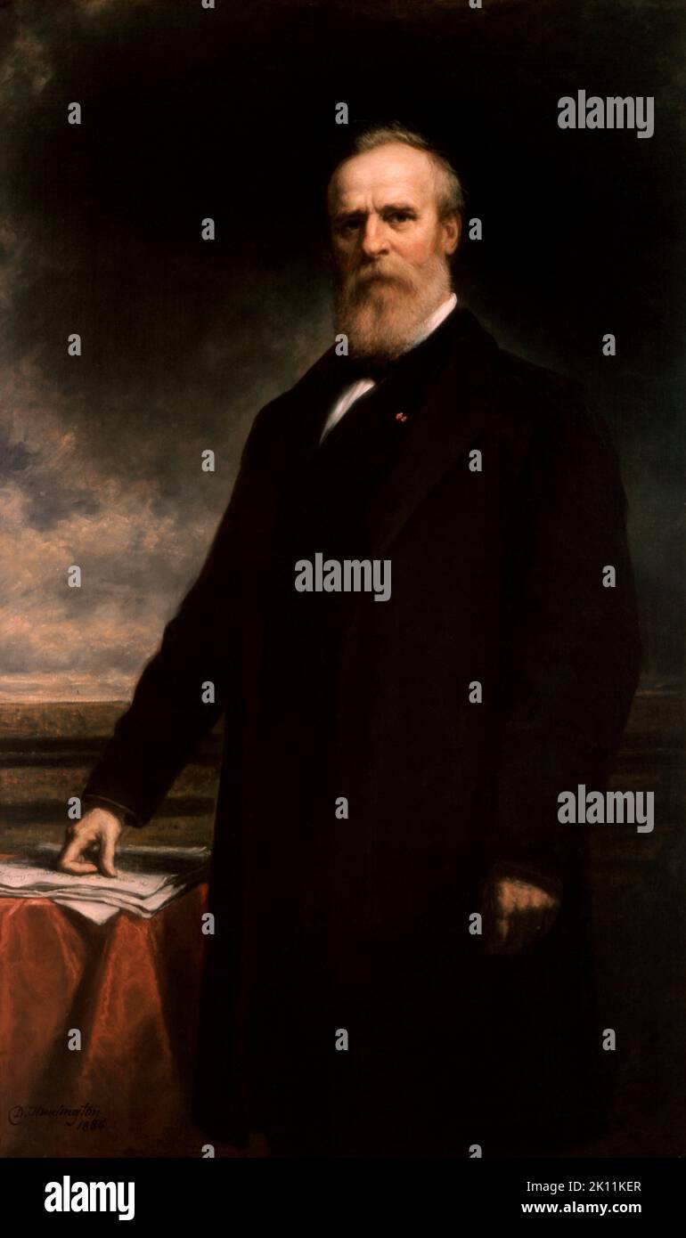 Official White House portrait of President Rutherford Hayes by Daniel Huntington, 1884 Stock Photo