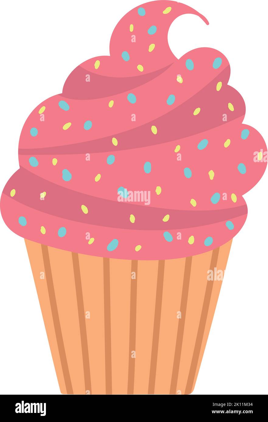 sweet cupcake icon Stock Vector