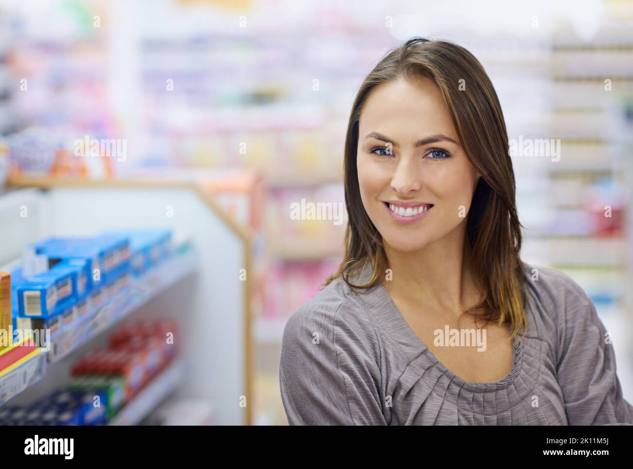 My one stop wellbeing shop Stock Photo