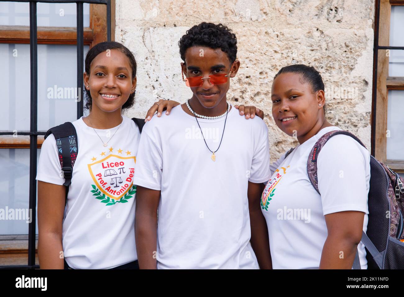 30.06.2022 Portrait Of Students. Dominican Republic. Santo Domingo. Stock Photo