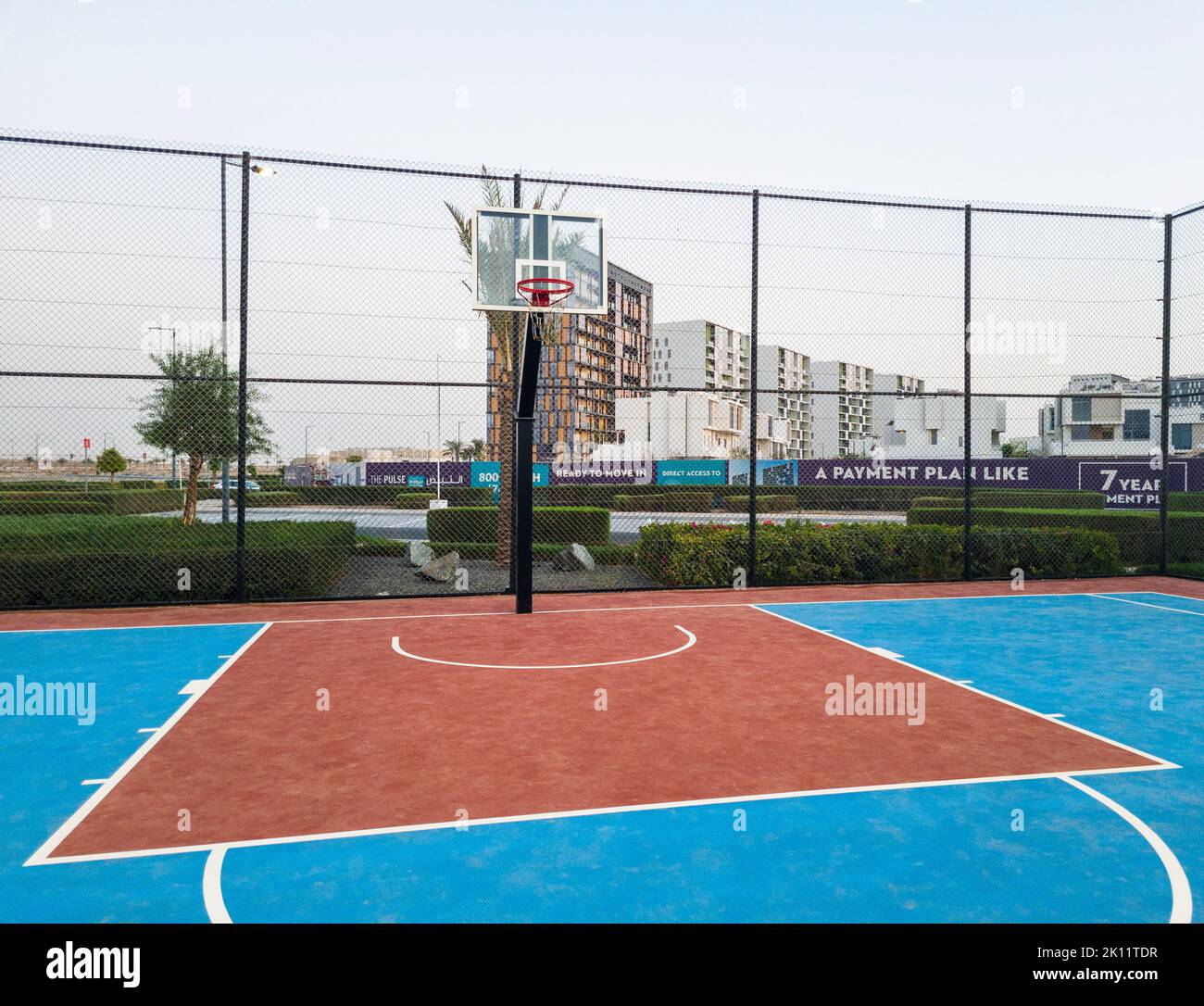 Dubai, UAE 09.03.2022 Basketball pitch at Dubai South area, The