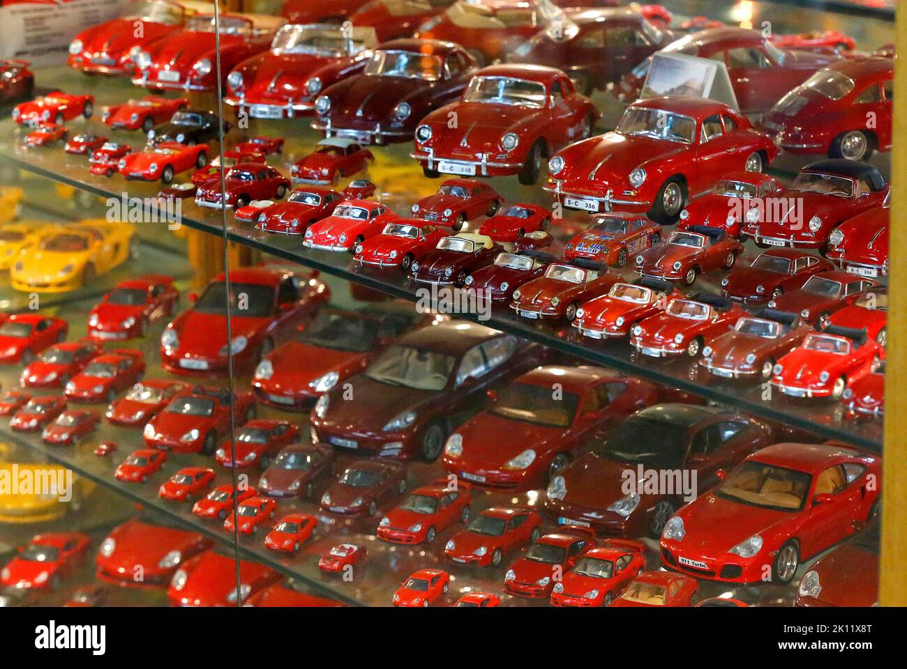 Beirut. 12th Sep, 2022. Photo taken on Sept. 12, 2022 shows model cars displayed at the Billy Karam Museum in Zouk Mosbeh, Lebanon. Lebanese race car champion Nabil Karam started his hobby of collecting mini sports cars 30 years ago. Today, the 65-year-old man has collected around 50,000 car miniatures from around the world. TO GO WITH 'Feature: Lebanese racer turns hobby into car museum' Credit: Bilal Jawich/Xinhua/Alamy Live News Stock Photo