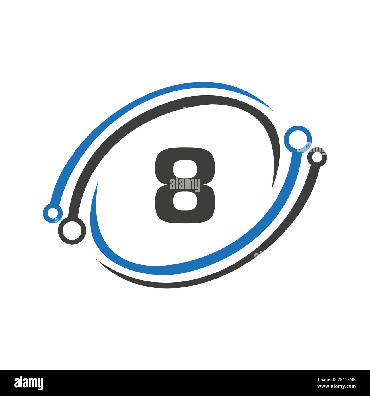 Technology Logo Design On 8 Letter Concept. Technology Network Logo ...