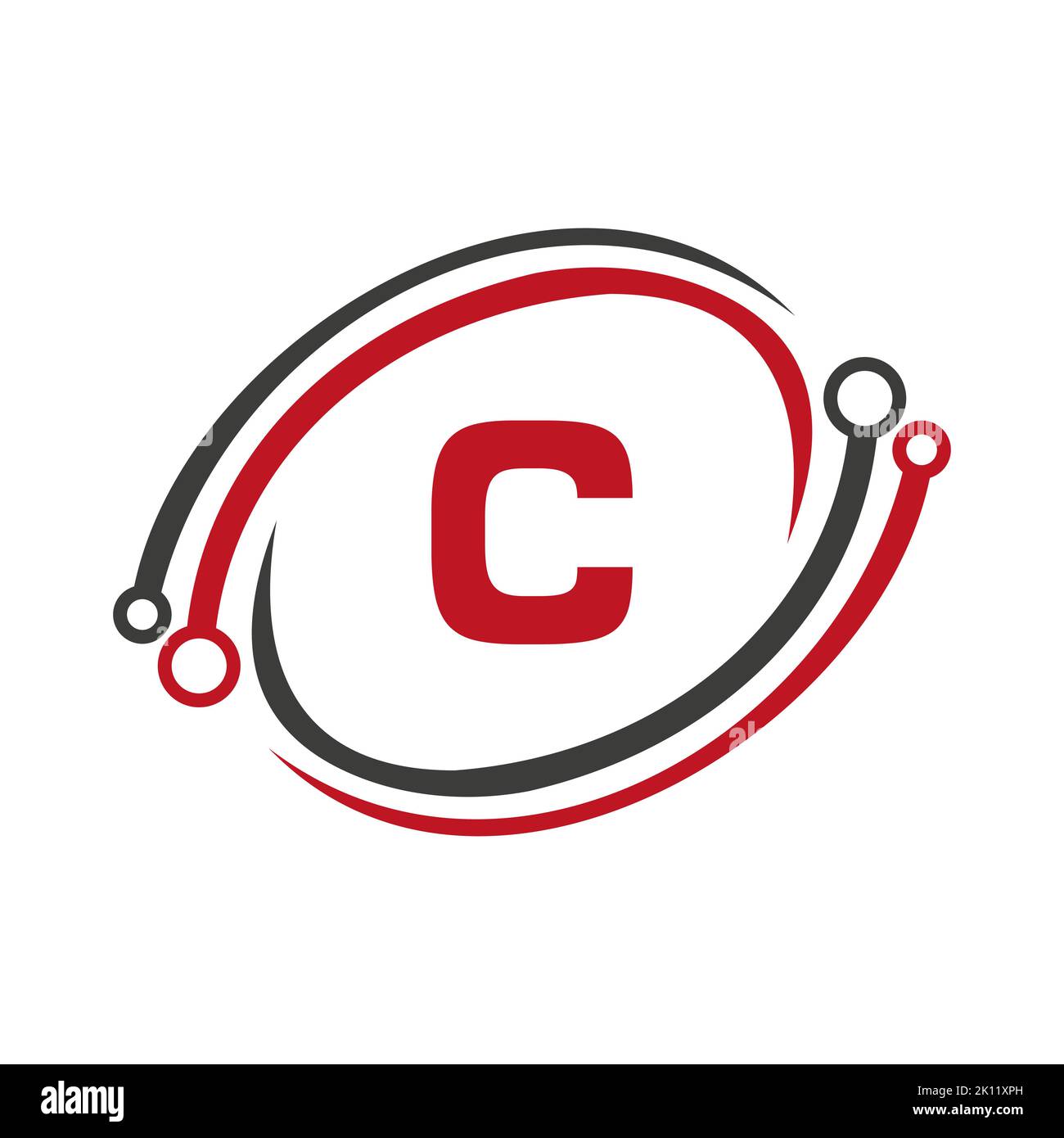 Technology Logo Design On C Letter Concept. Technology Network Logo ...