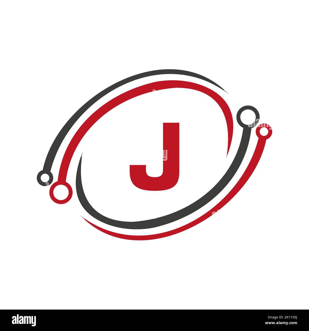 Technology Logo Design On J Letter Concept. Technology Network Logo ...