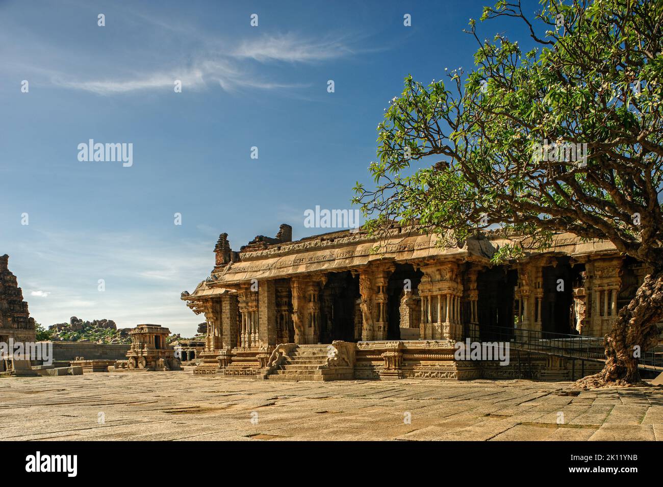 UNESCO World Heritage site; Hampi Vijayanagara(13361726 A.D.-Dist-Bellary State Karnataka-INDIA Shri Vijaya Vitthala Temple 15thC/HINDU Stock Photo