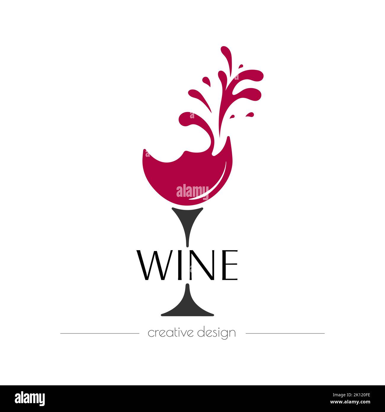 Wine. Template for a logo, label, emblem or sticker. Visualization for