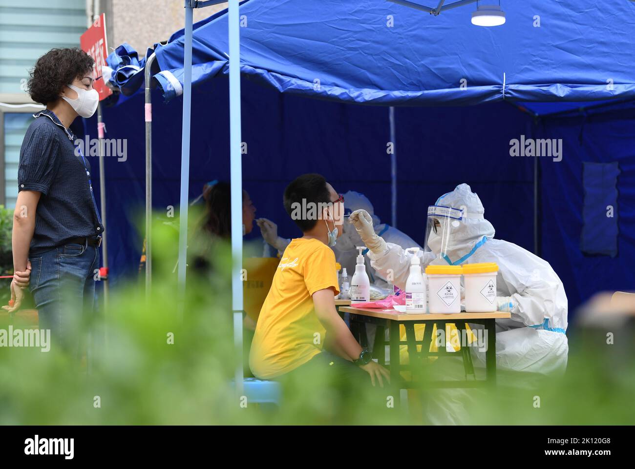 GUIYANG, CHINA SEPTEMBER 15, 2022 Medical staff conduct nucleic