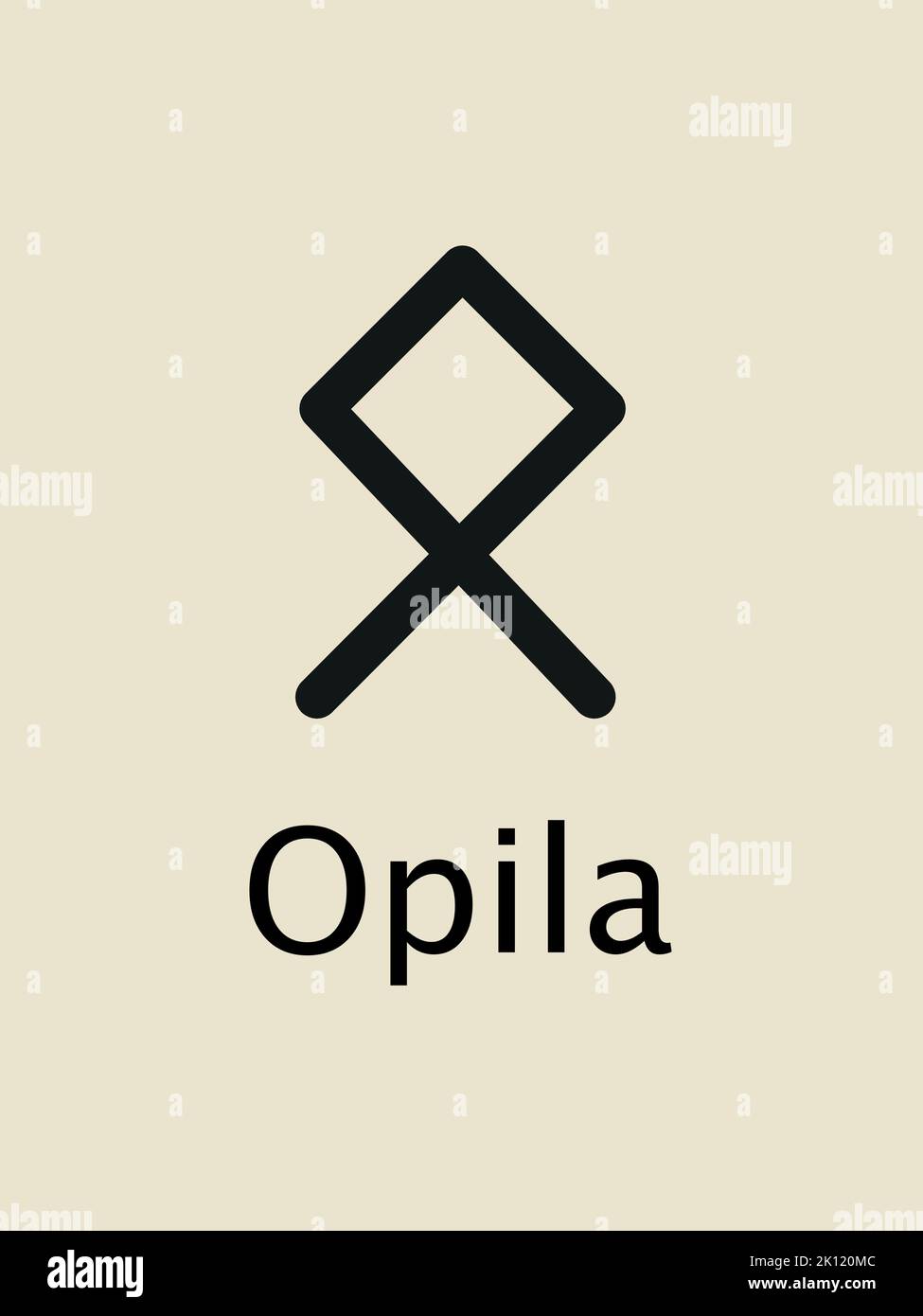 Oþila Rune alphabet, Futhark. Writing ancient Germans. Vector Mystical ...