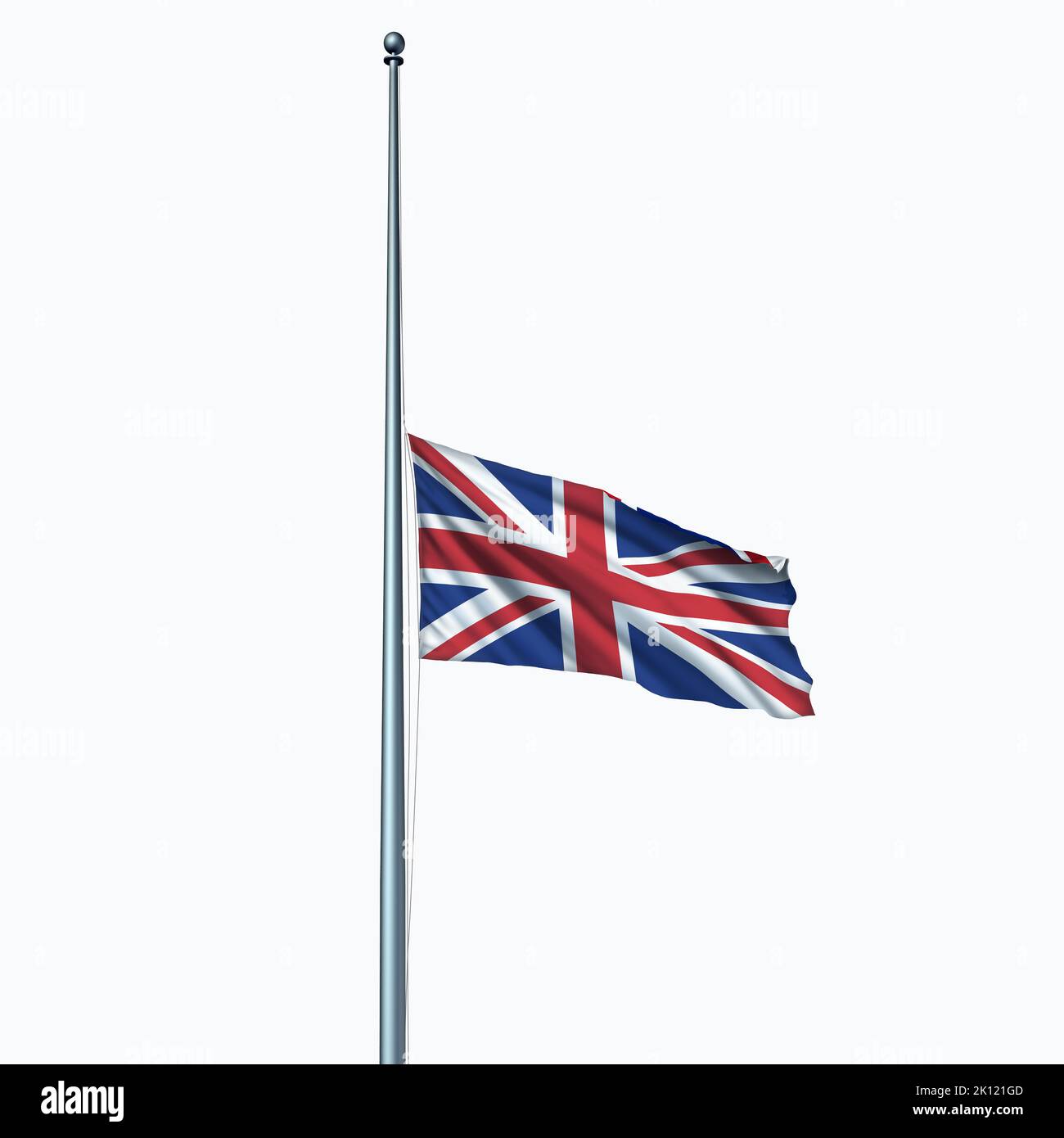 Great Britain Flag Half Mast