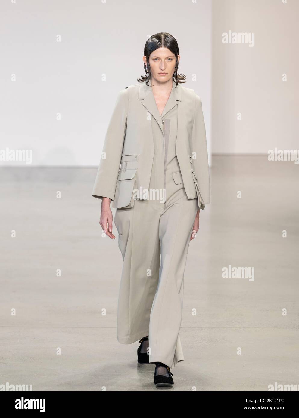 New York, NY September 14, 2022 Model walks runway for DEVEAUX